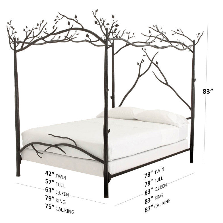 Urban Forge Forest Canopy Hand-Forged Iron Bed