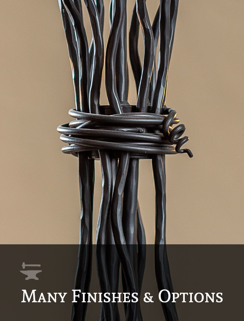 Urban Forge Black River Iron 4 Arm Chandelier