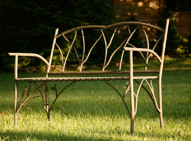 Urban Forge Iron Evergreen Bench 52 inch