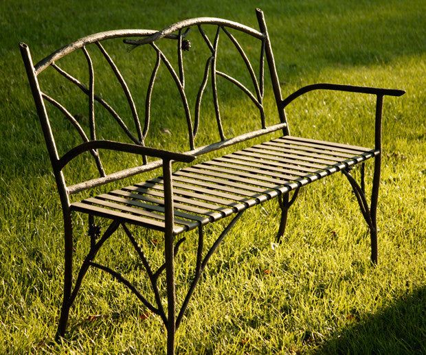Urban Forge Iron Evergreen Bench 52 inch