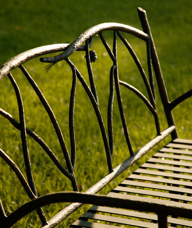 Urban Forge Iron Evergreen Bench 52 inch