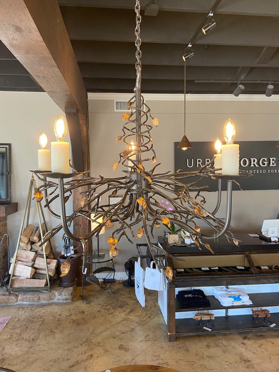 Urban Forge Violet Hill 5 Arm Chandelier