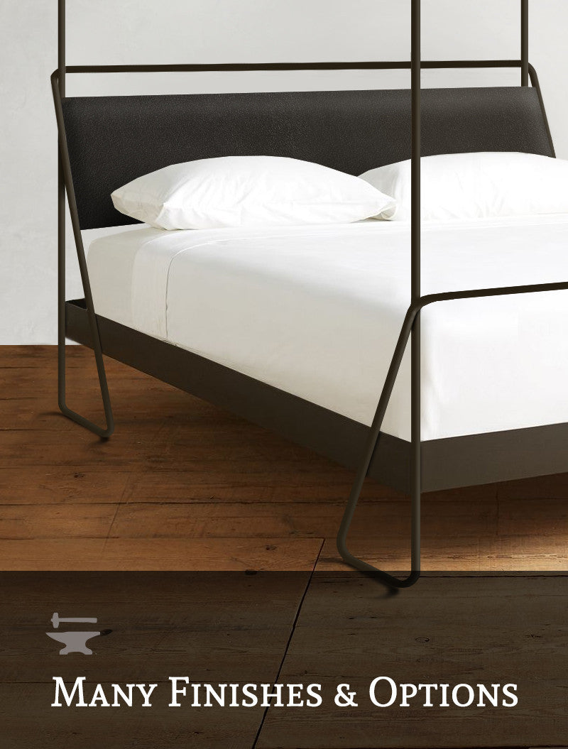Urban Forge Alma Hand Forged Iron Canopy Platform Bed