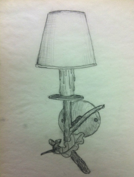 Custom Millwood Candle Sconce with Shade