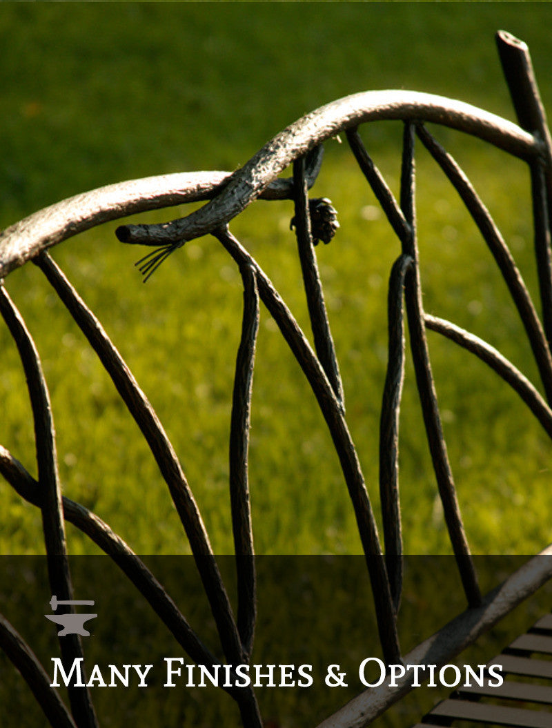 Urban Forge Iron Evergreen Bench 52 inch