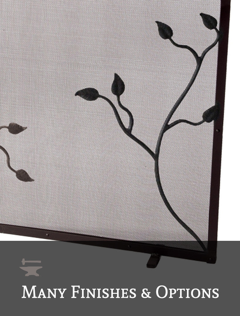 Urban Forge Custom Size Fair Oak Fire Screen