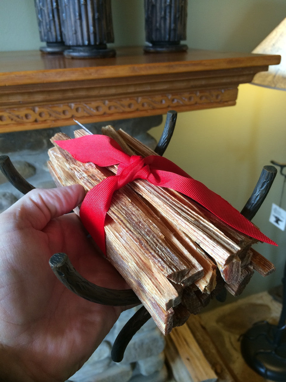 Urban Forge Romancey Evergreen Fatwood with Mini Log Basket