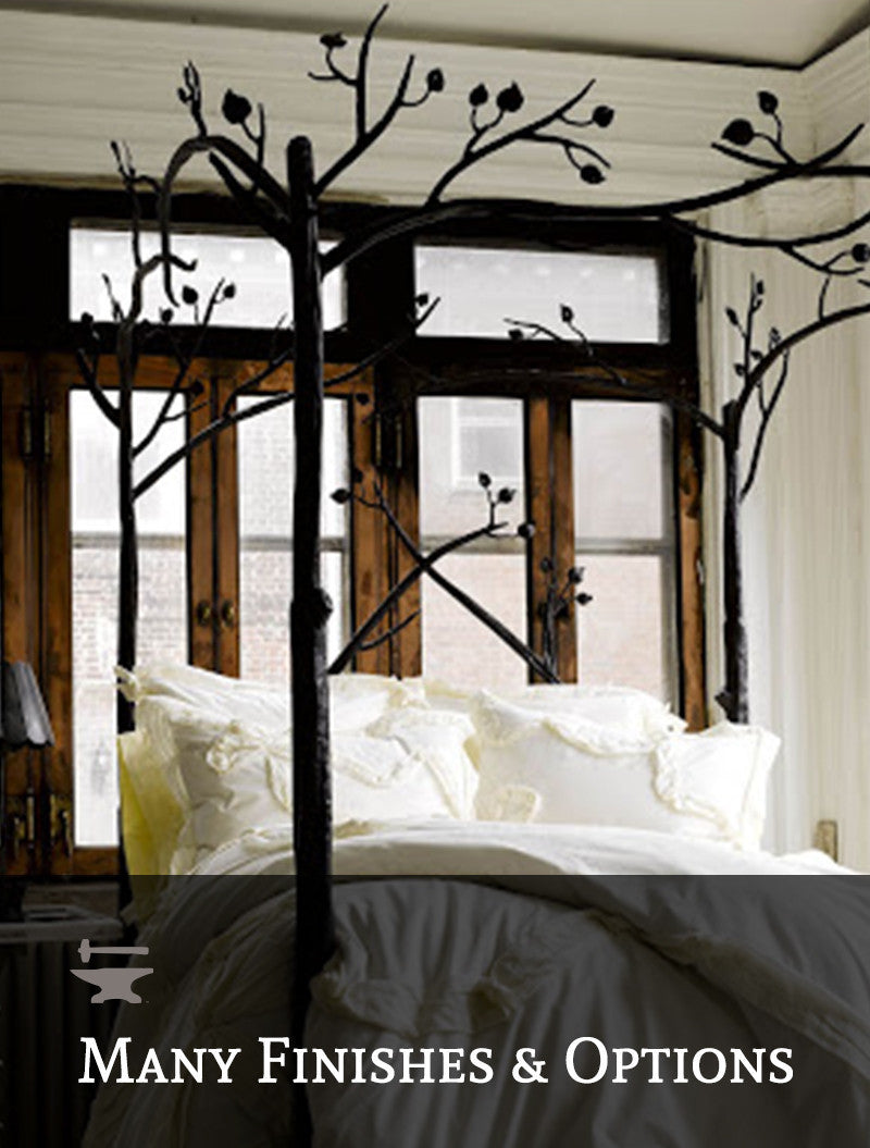 Urban Forge Forest Canopy Hand-Forged Iron Bed