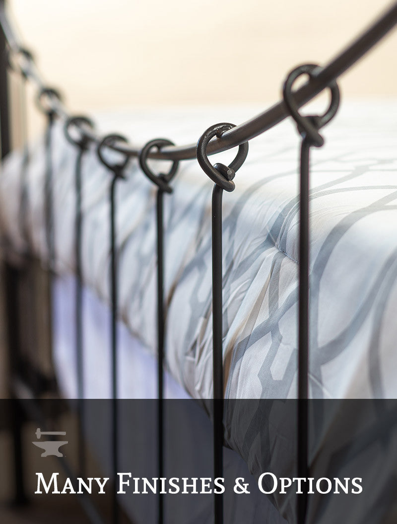 Urban Forge Rose Bud Wrought Iron Canopy Bed