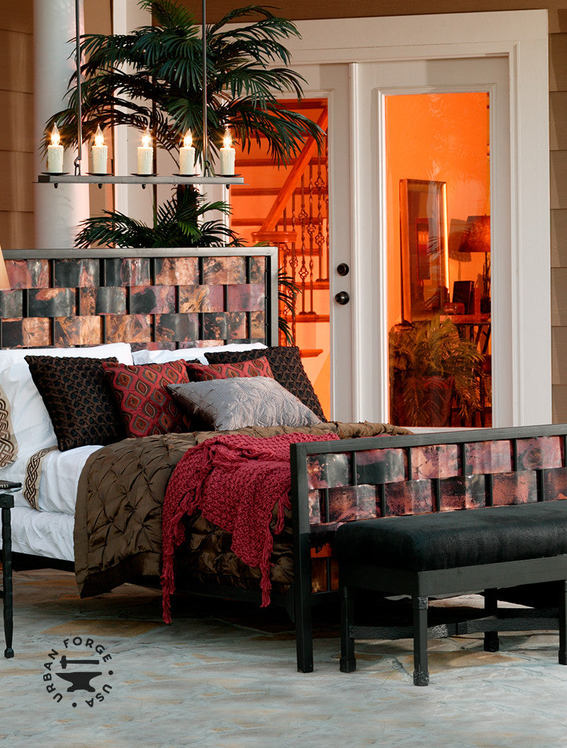 Urban Forge Westfork Iron and Hand Fired Copper Bed