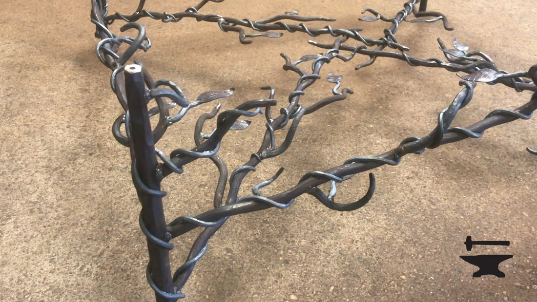 What's at the Wheelabrator? A Custom Hand-Forged Table Base Covered in Vines