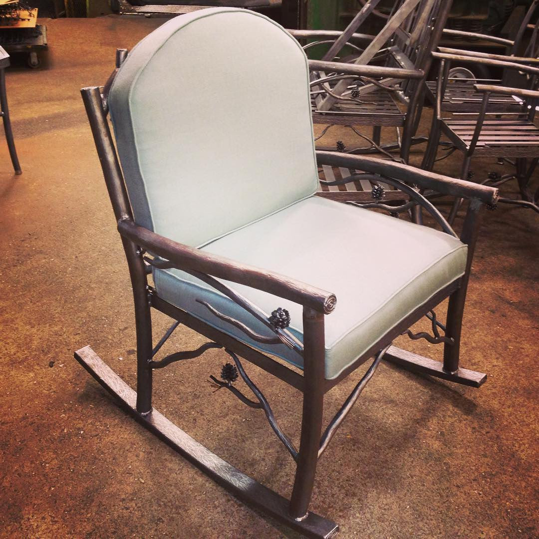 Custom Iron Rocking Chair