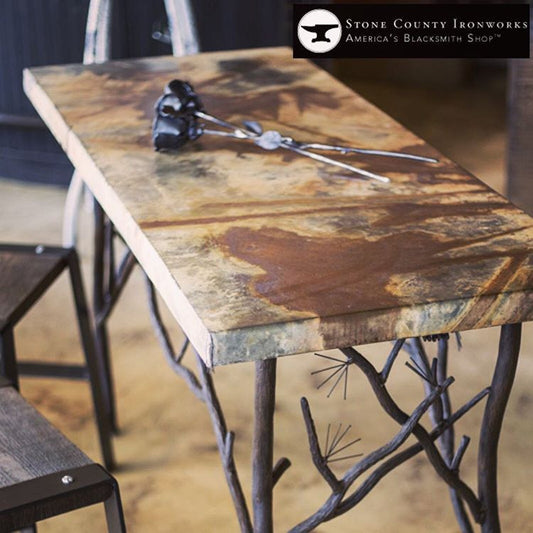 Custom Console with Zinc Top