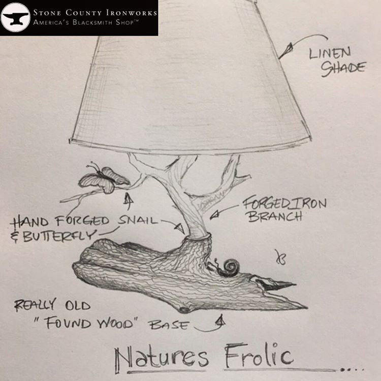 Custom Nature's Frolic Table Lamp