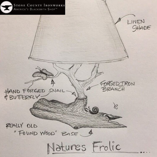 Custom Nature's Frolic Table Lamp