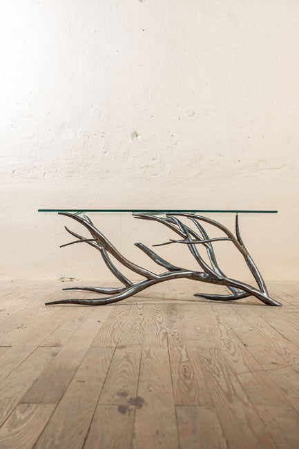 Urban Forge Driftwood Hand-Forged Iron Coffee Table