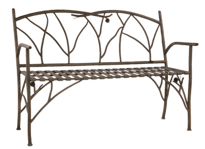 Urban Forge Iron Evergreen Bench 52 inch