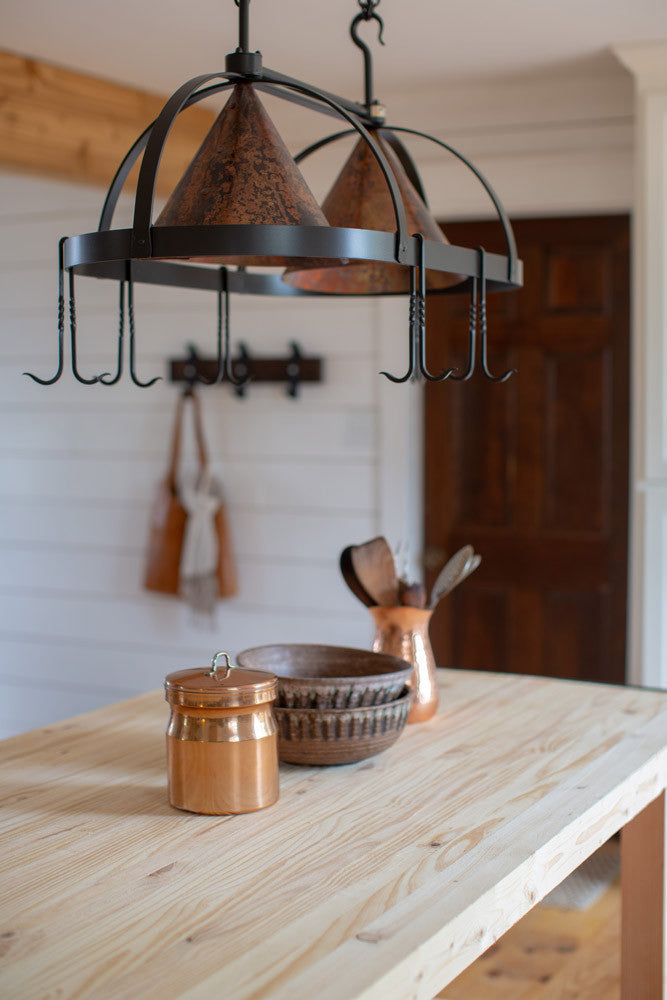 Urban Forge Dutch Oval Hand-Forged Iron Pot Rack
