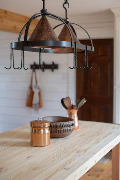 Urban Forge Dutch Oval Hand-Forged Iron Pot Rack