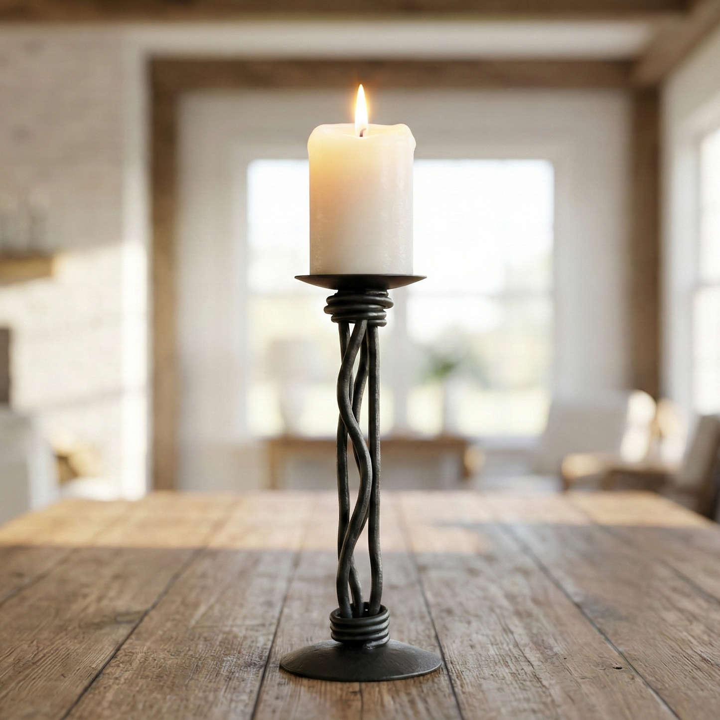 Black River Iron Renaissance Single Candle Holder