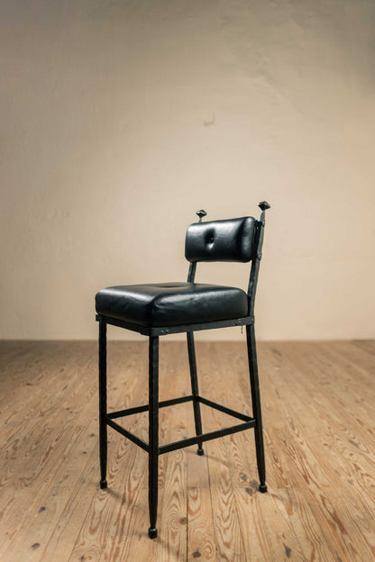 Urban Forge Blackwell Iron Stool with Padded Back