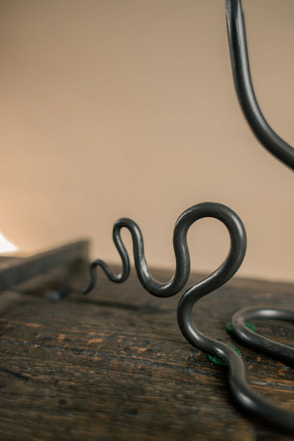 Urban Forge Ivy Wrought Iron Single Candle Holder