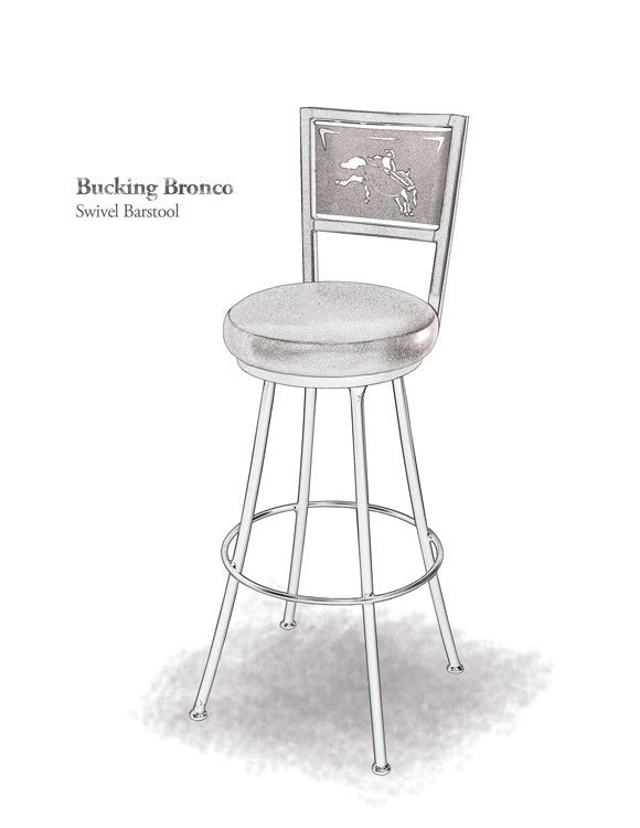 Custom Bucking Bronco Stool