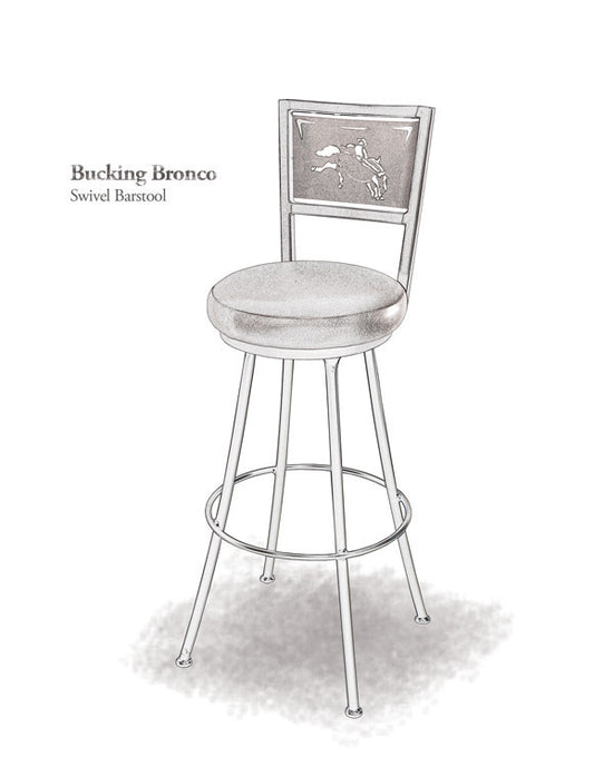 Custom Bucking Bronco Stool