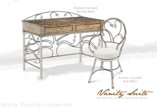 Custom Oak Grove Desk and Chair
