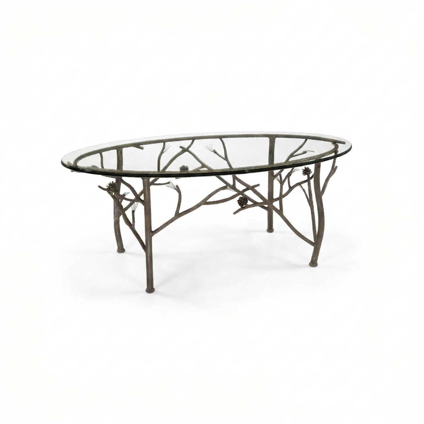 Evergreen Iron Oval Coffee Table