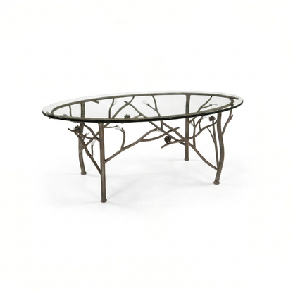 Evergreen Iron Oval Coffee Table
