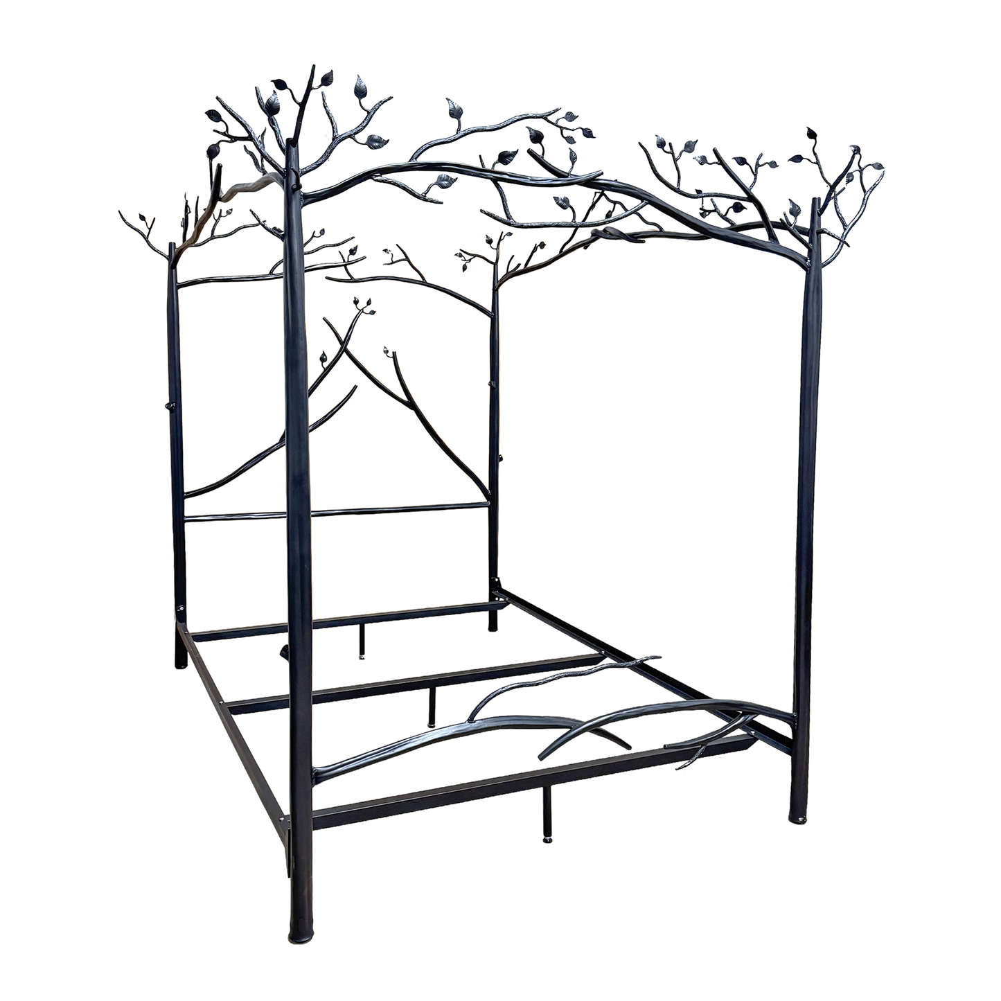 Forest Canopy Hand-Forged Iron Bed