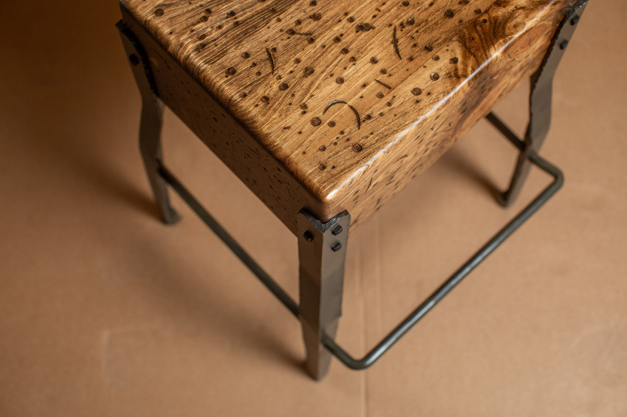 Urban Forge Foundry Hand-Forged Backless Stool