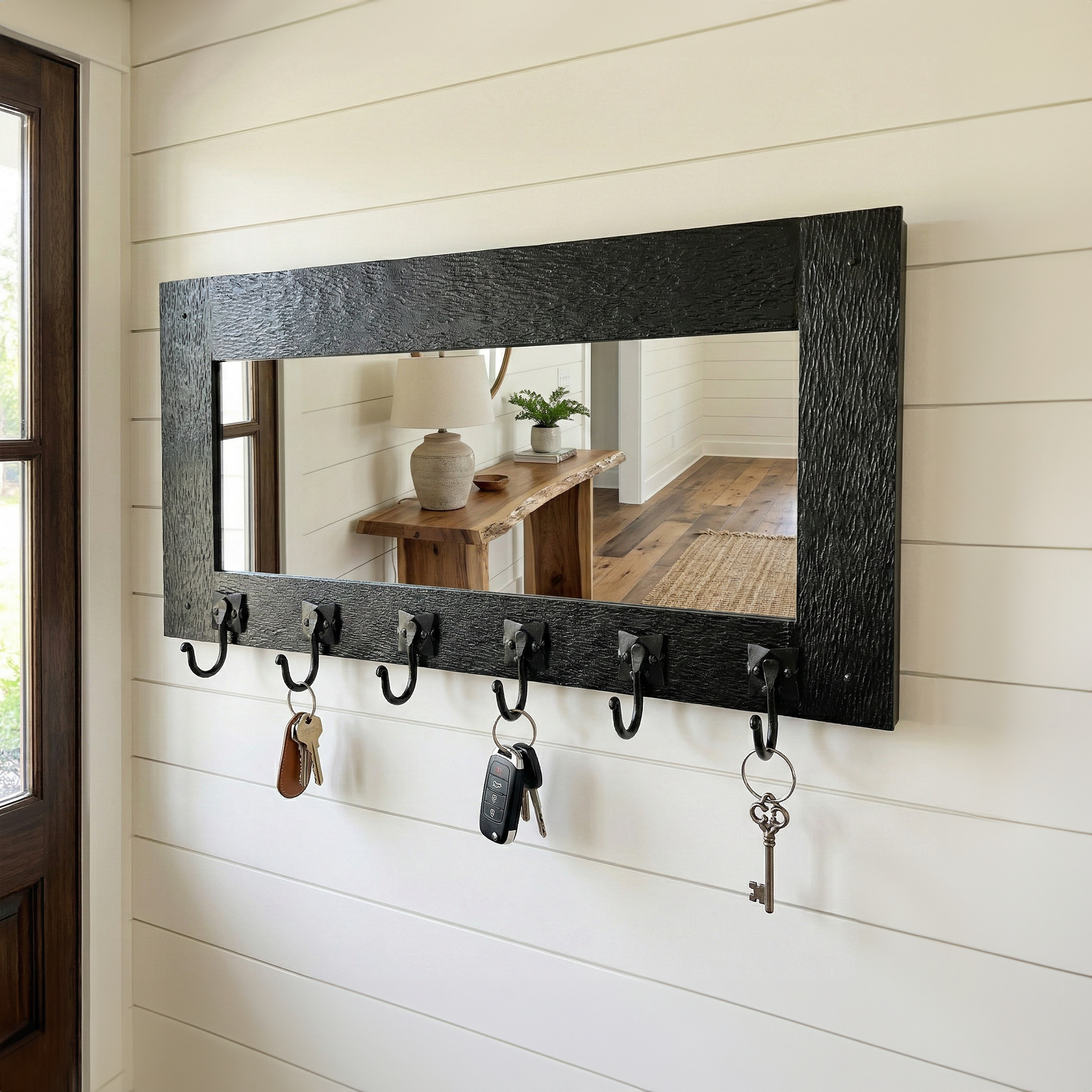 Urban Forge Huntington Wall Mirror Coat Rack