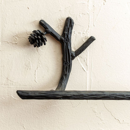 Urban Forge Evergreen Hand-Forged Iron Towel Bar