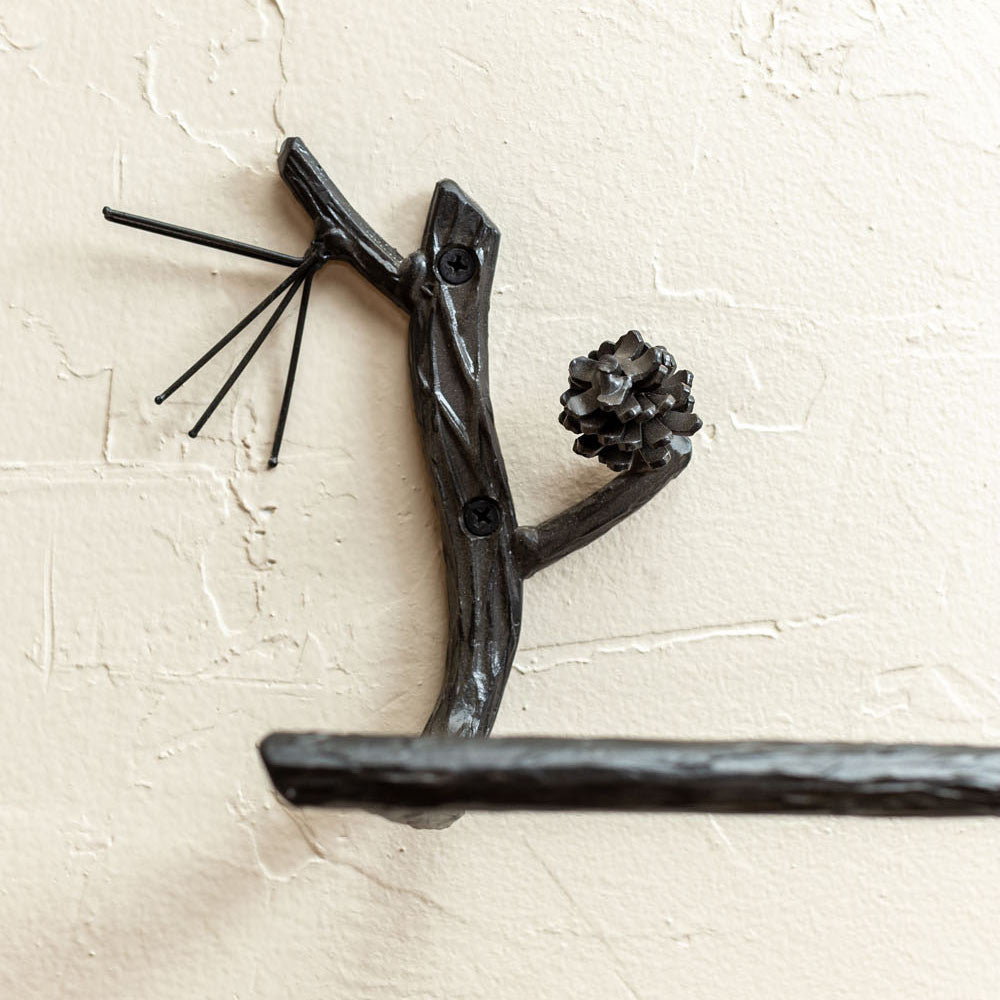 Urban Forge Evergreen Hand-Forged Iron Towel Bar