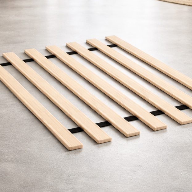 Bed Foundation Vertical Wooden Slats
