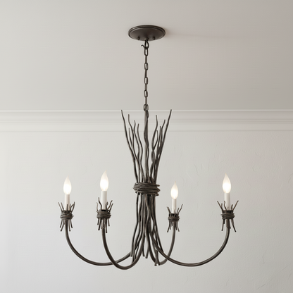 Black River Iron 4 Arm Chandelier