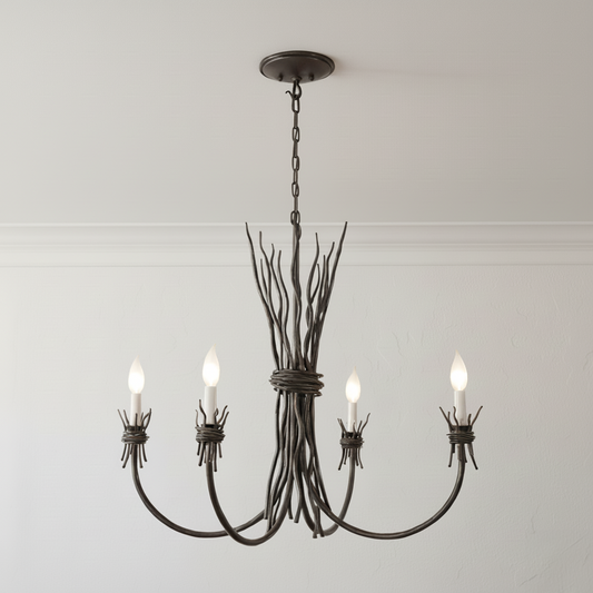 Black River Iron 4 Arm Chandelier