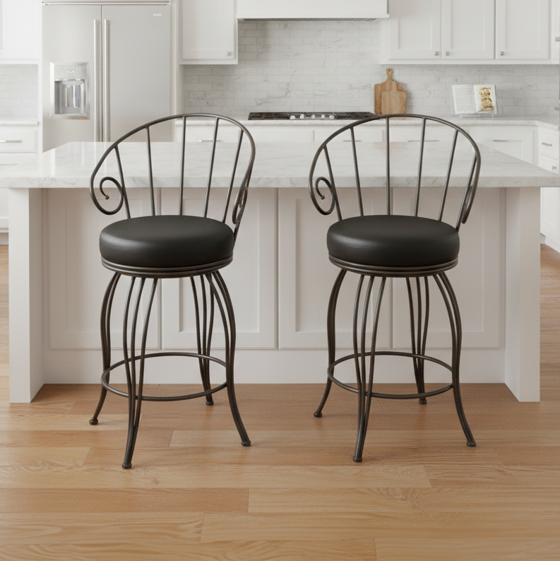 Caraway Iron Stool with Swivel Seat