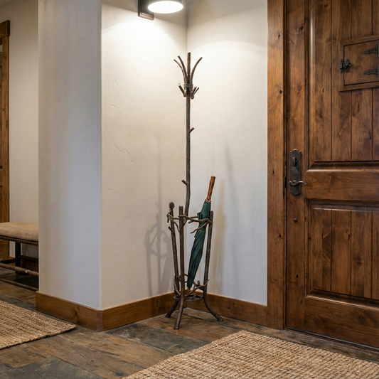 Evergreen Iron Coat and Umbrella Stand