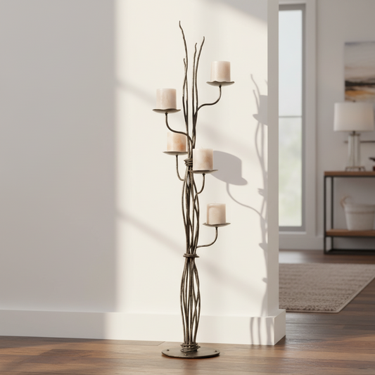 Black River Iron Floor Candelabra
