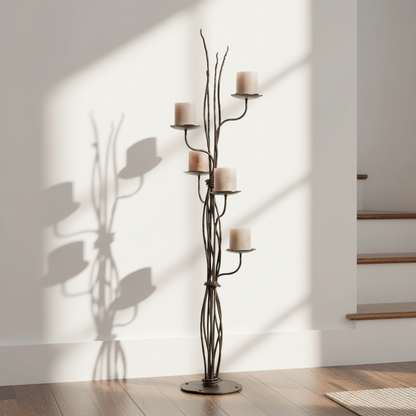 Black River Iron Floor Candelabra