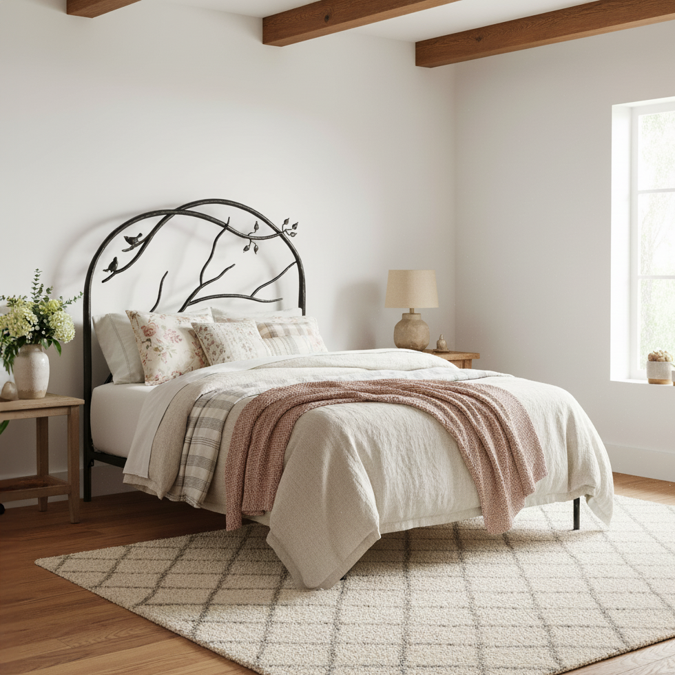 Forest Archway Hand-Forged Iron Bed