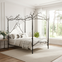 Forest Canopy Hand-Forged Iron Bed