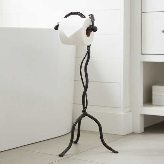 Leaf Standing Iron Toilet Paper Holder