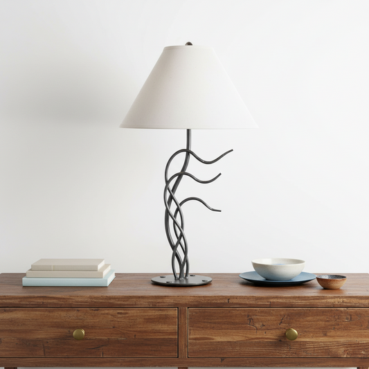 Windblown Iron Table Lamp