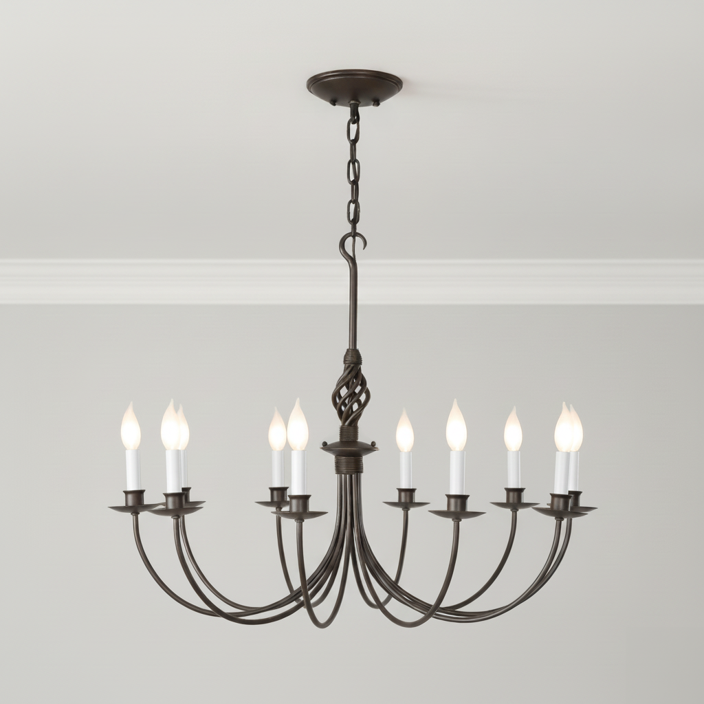Woven Hand-Forged Iron Chandelier