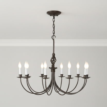 Woven Hand-Forged Iron Chandelier