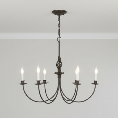 Woven Hand-Forged Iron Chandelier